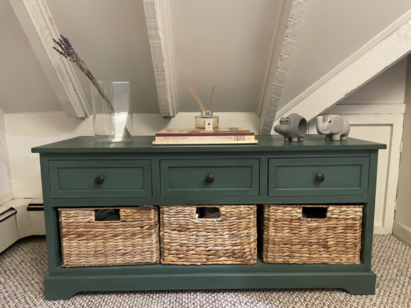 Beautiful green colored 6 drawer