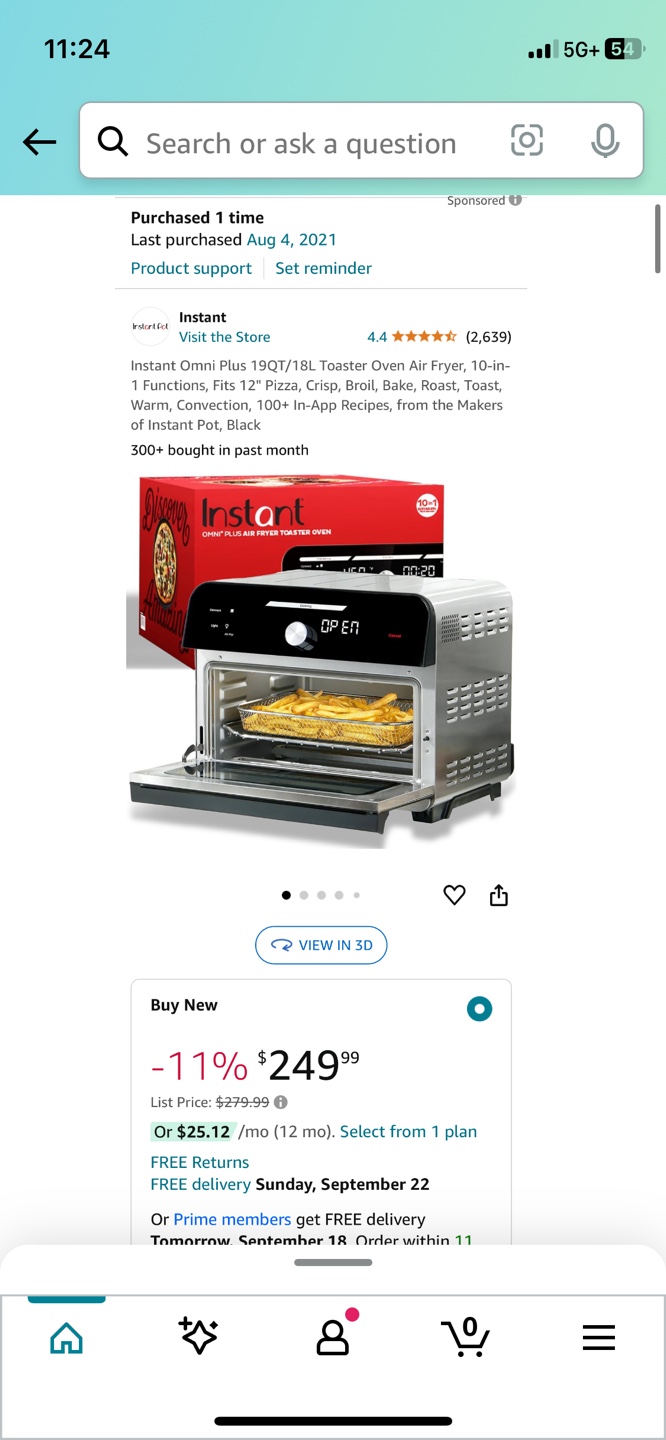 Instant Pot Omni Plus Air Fryer Toaster Oven