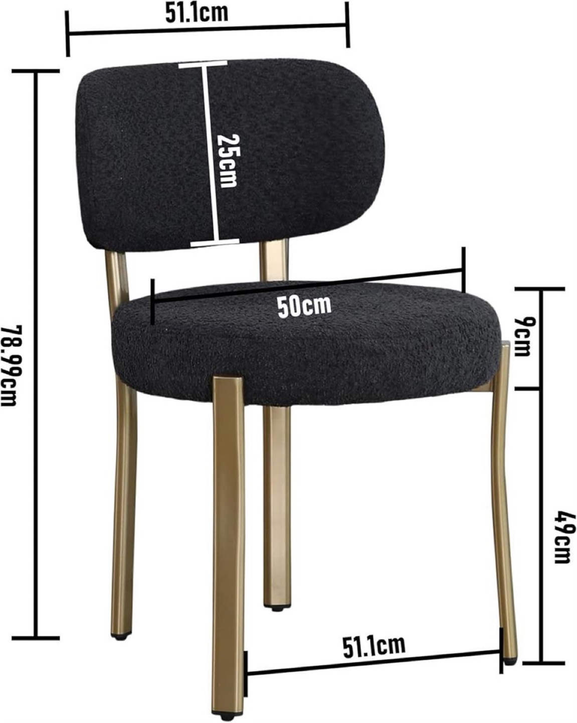 Black and gold chairs - photo 2
