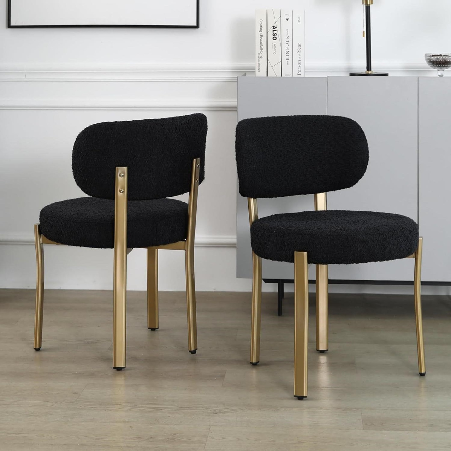 Black and gold chairs