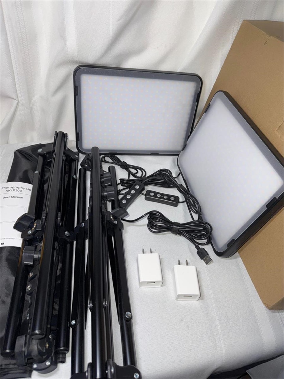 2 Pack LED Video Light with 63'' Tripod Stand - photo 4