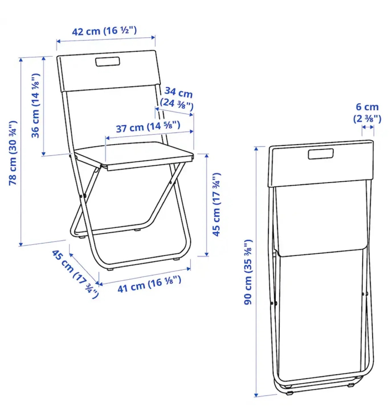 IKEA Black Folding Chair image indicator(5)