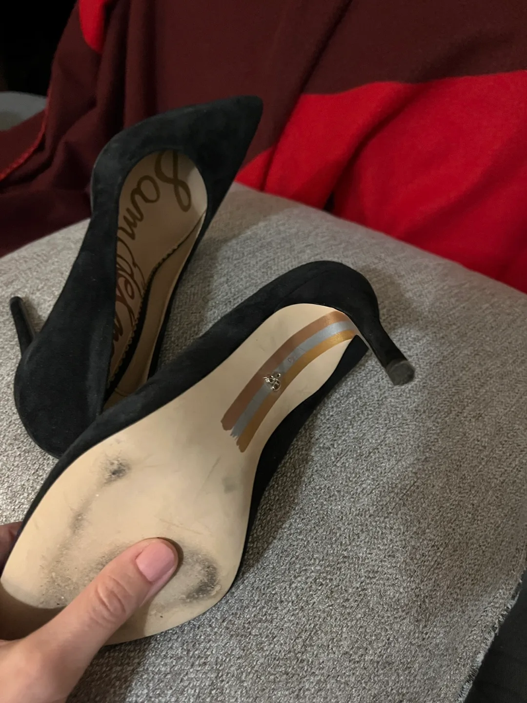 Sam Edelman Black Suede Heels image indicator(4)