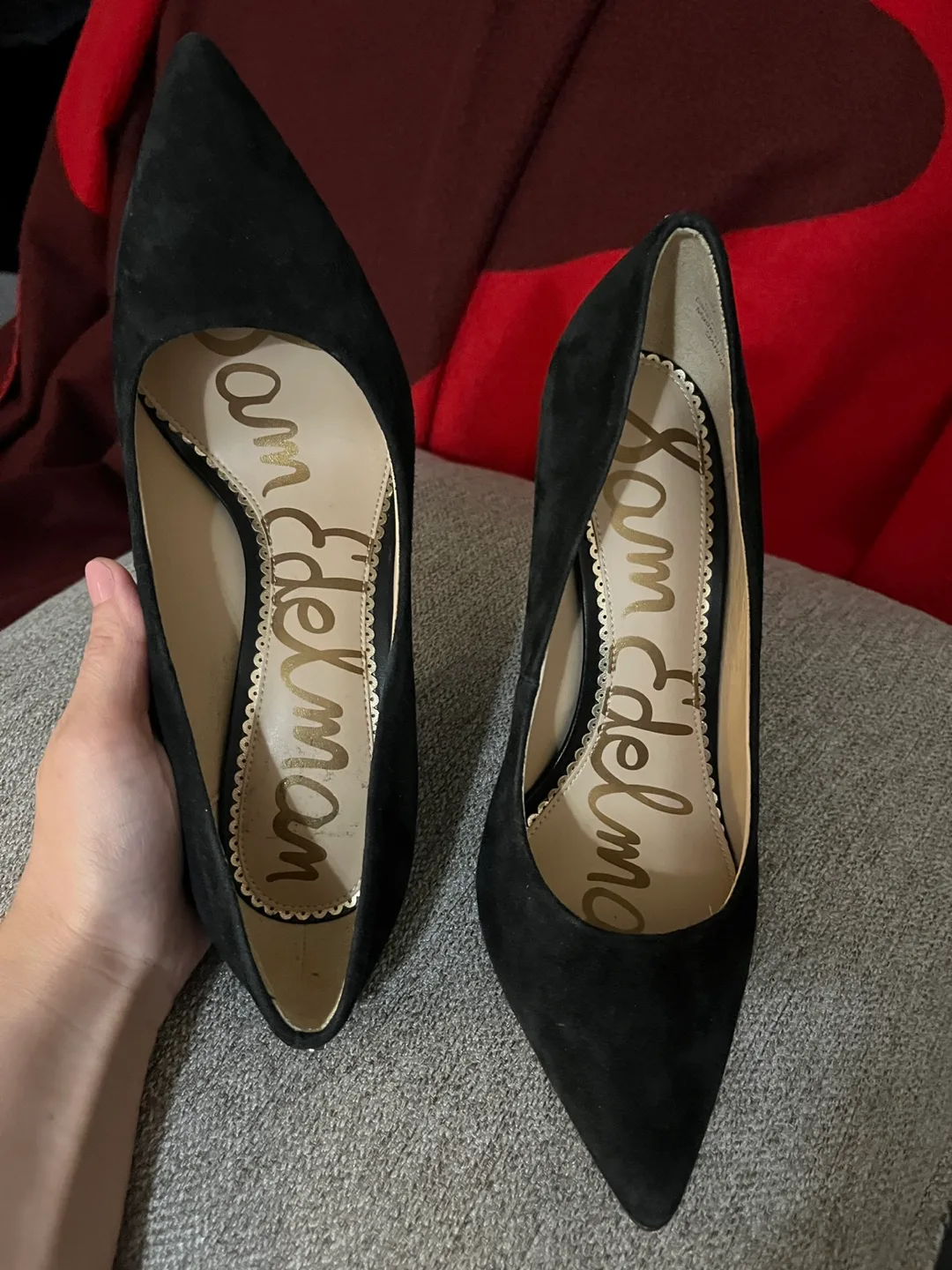 Sam Edelman Black Suede Heels image indicator(3)