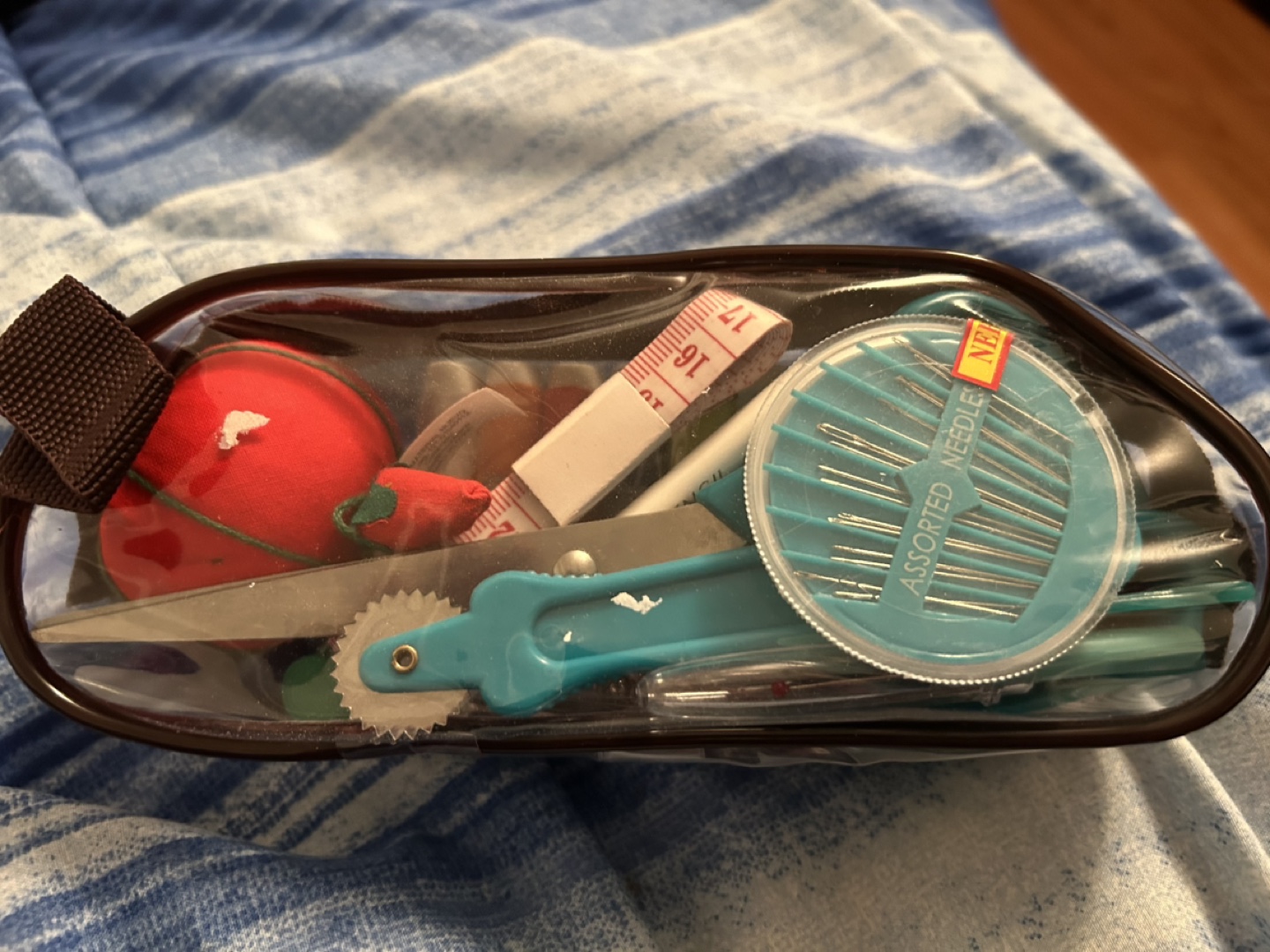 Sewing Kit with Scissors and Needles
