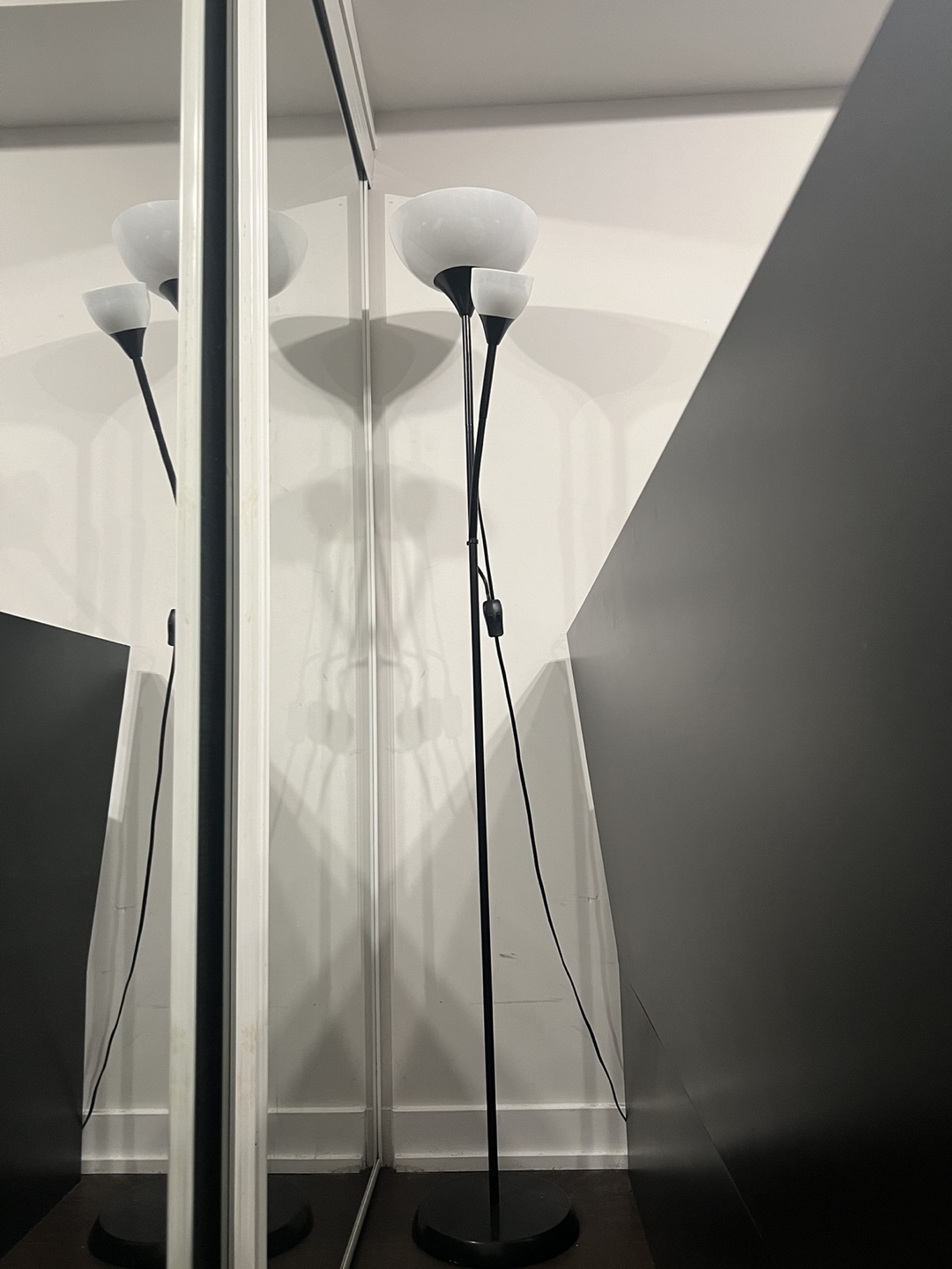 Black Floor Lamp with Two Lights - photo 2