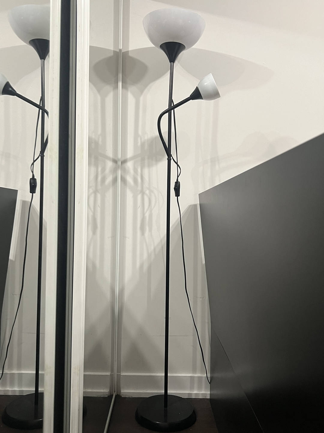 Black Floor Lamp with Two Lights - photo 3