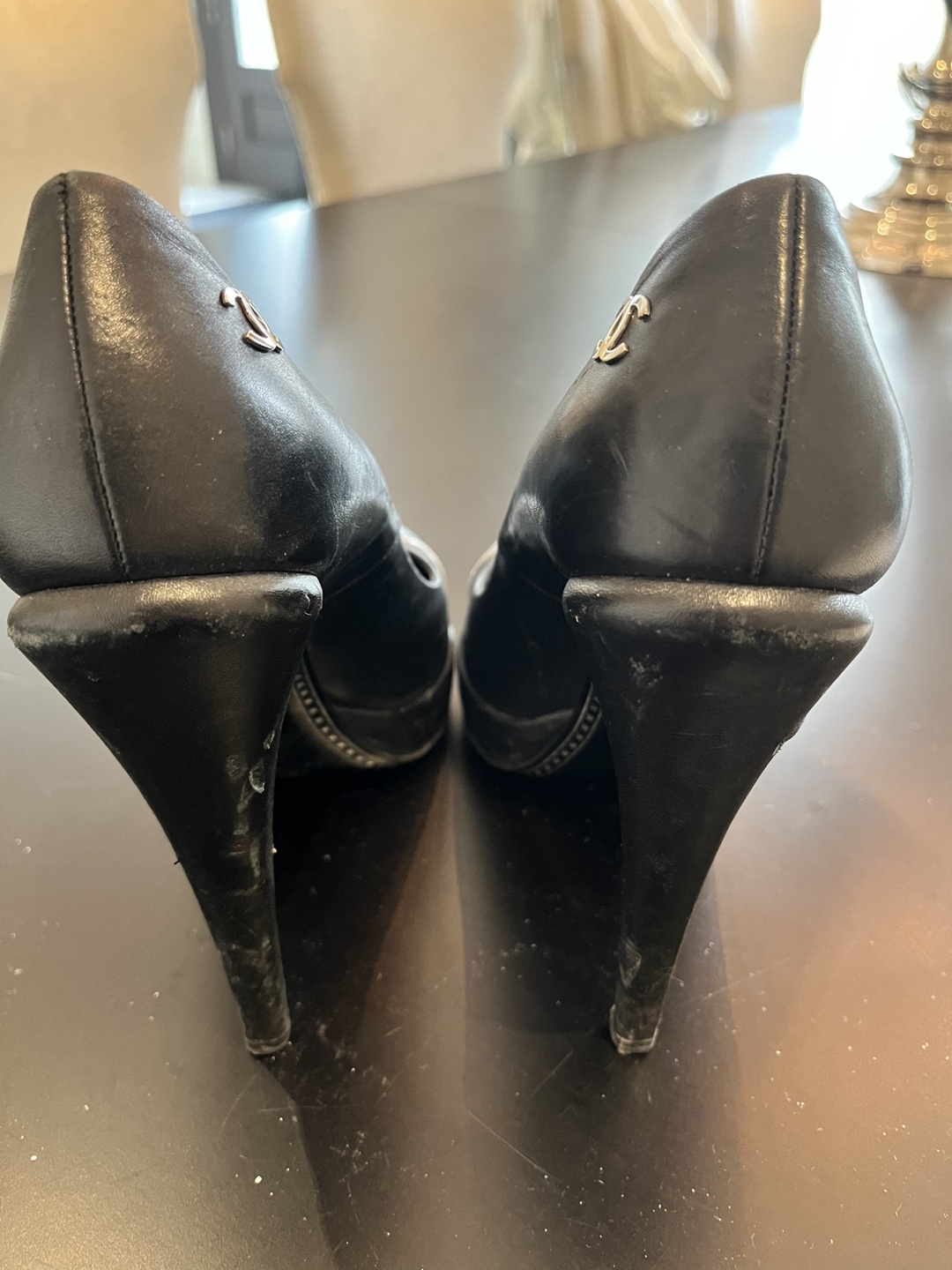 Chanel Black Leather Heels - photo 3