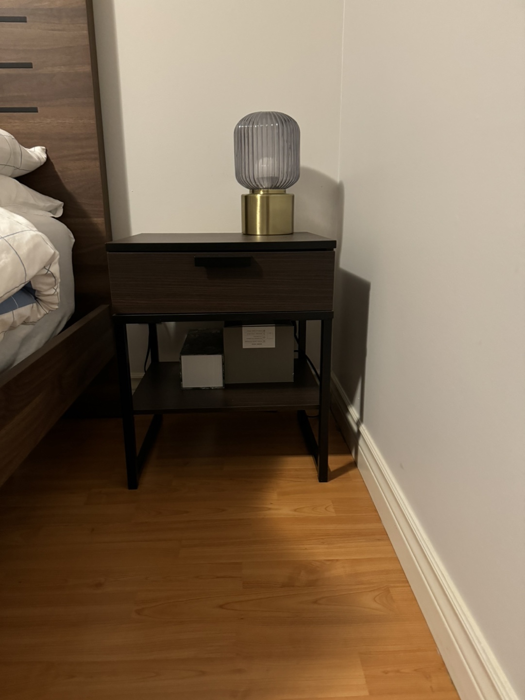 Nightstand with Drawer and Shelf-pair - photo 2