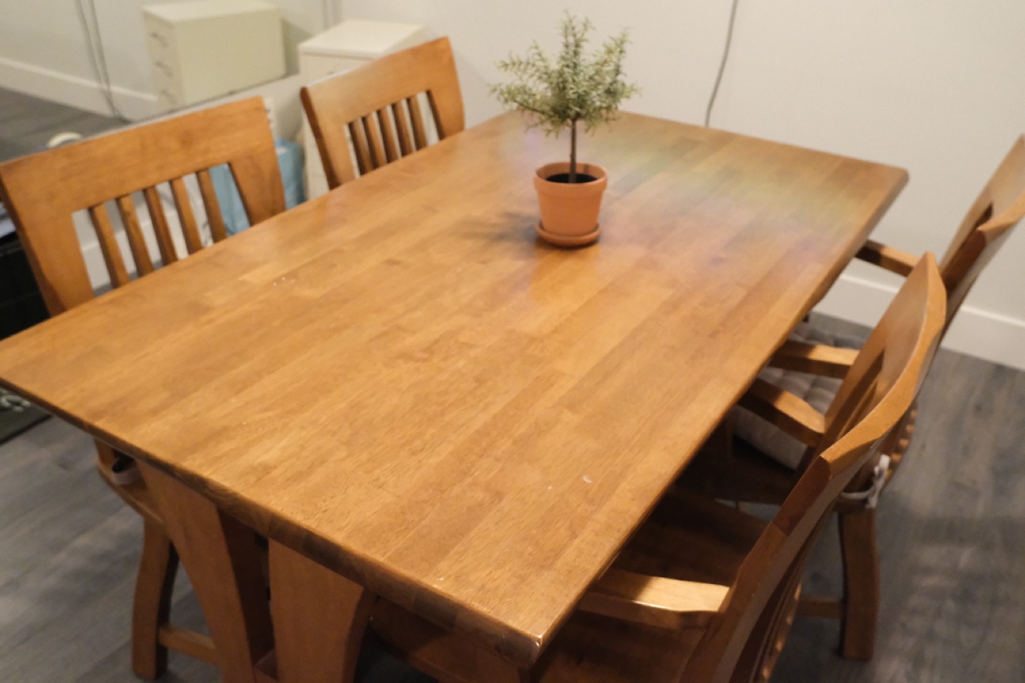 Solid Wood Dining Table and Chairs - photo 2
