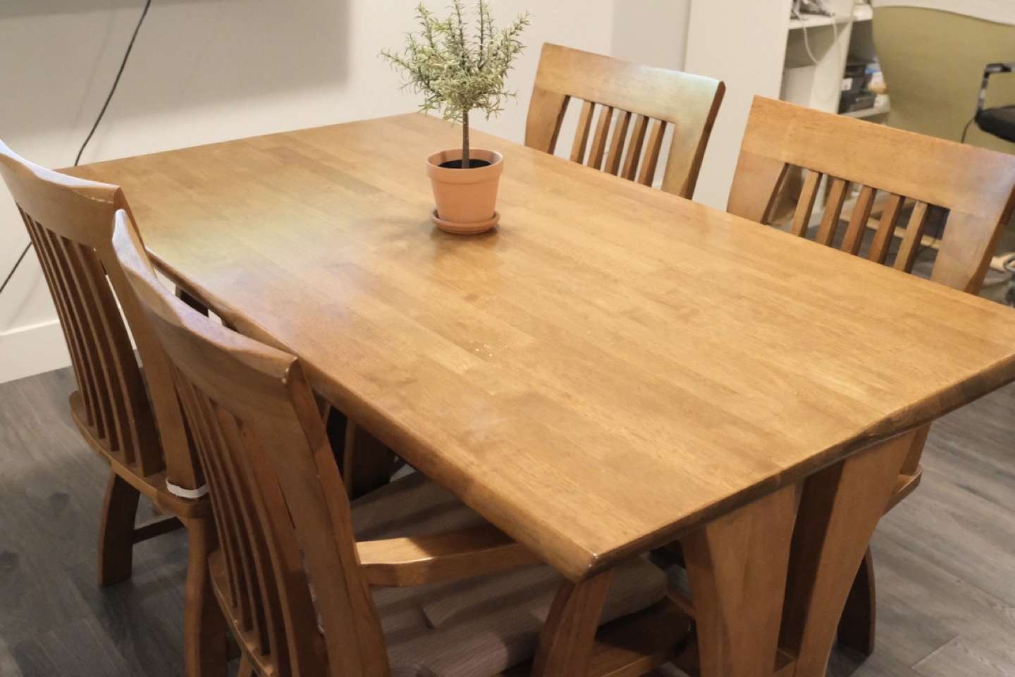 Solid Wood Dining Table and Chairs
