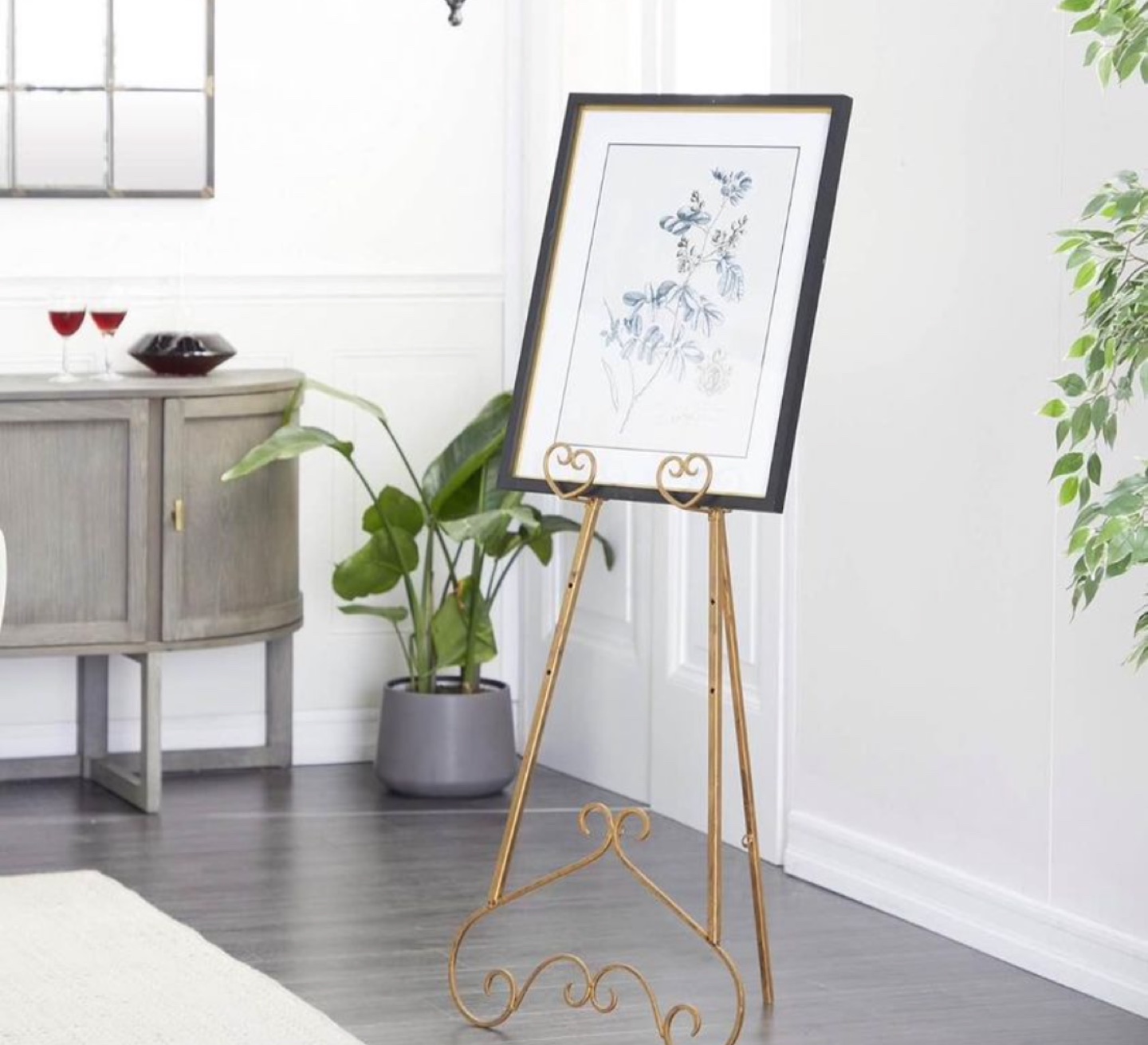 New Gold Metal Easel Stand