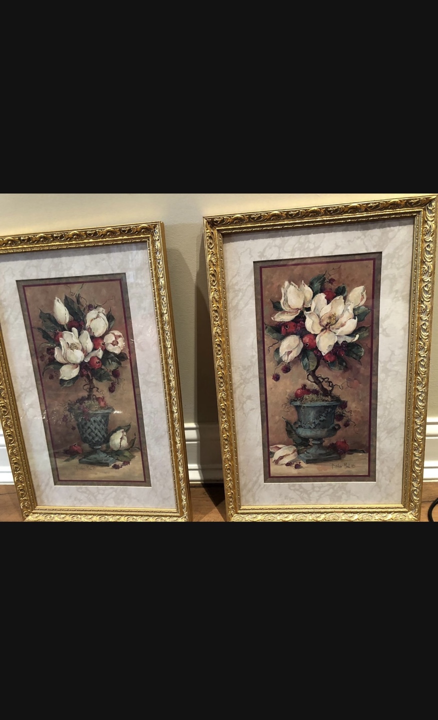 Set of 2 Framed Floral Prints
