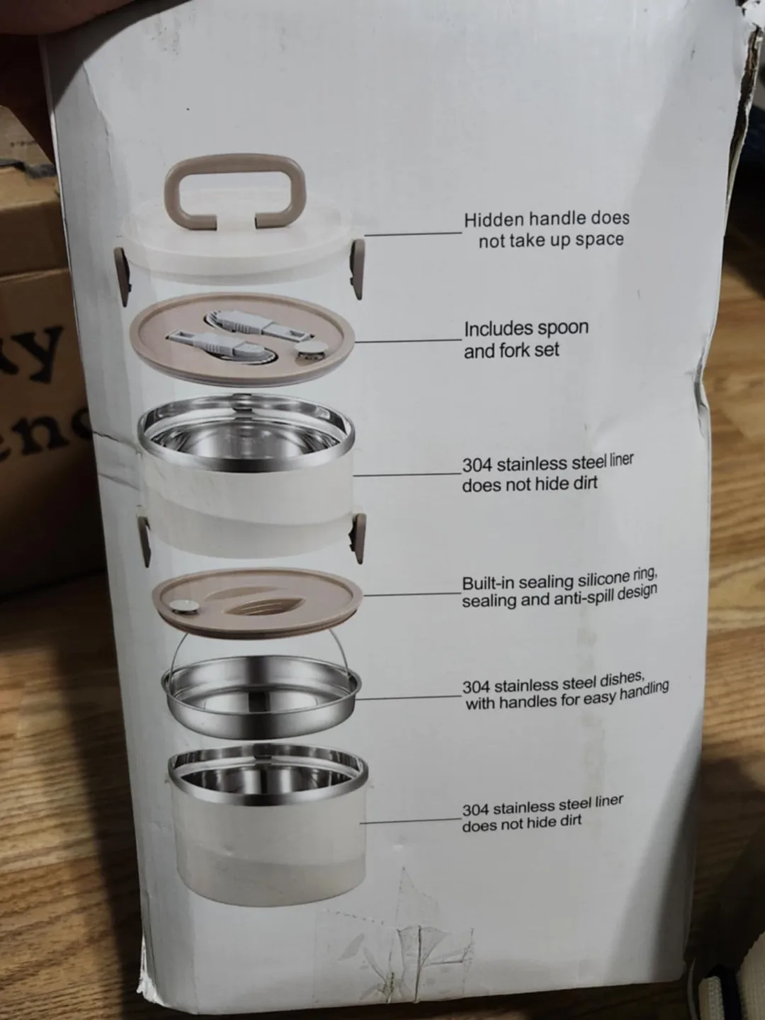 Jille Home Stackable Lunch Box with Insulated Bag 🥕 image indicator(2)