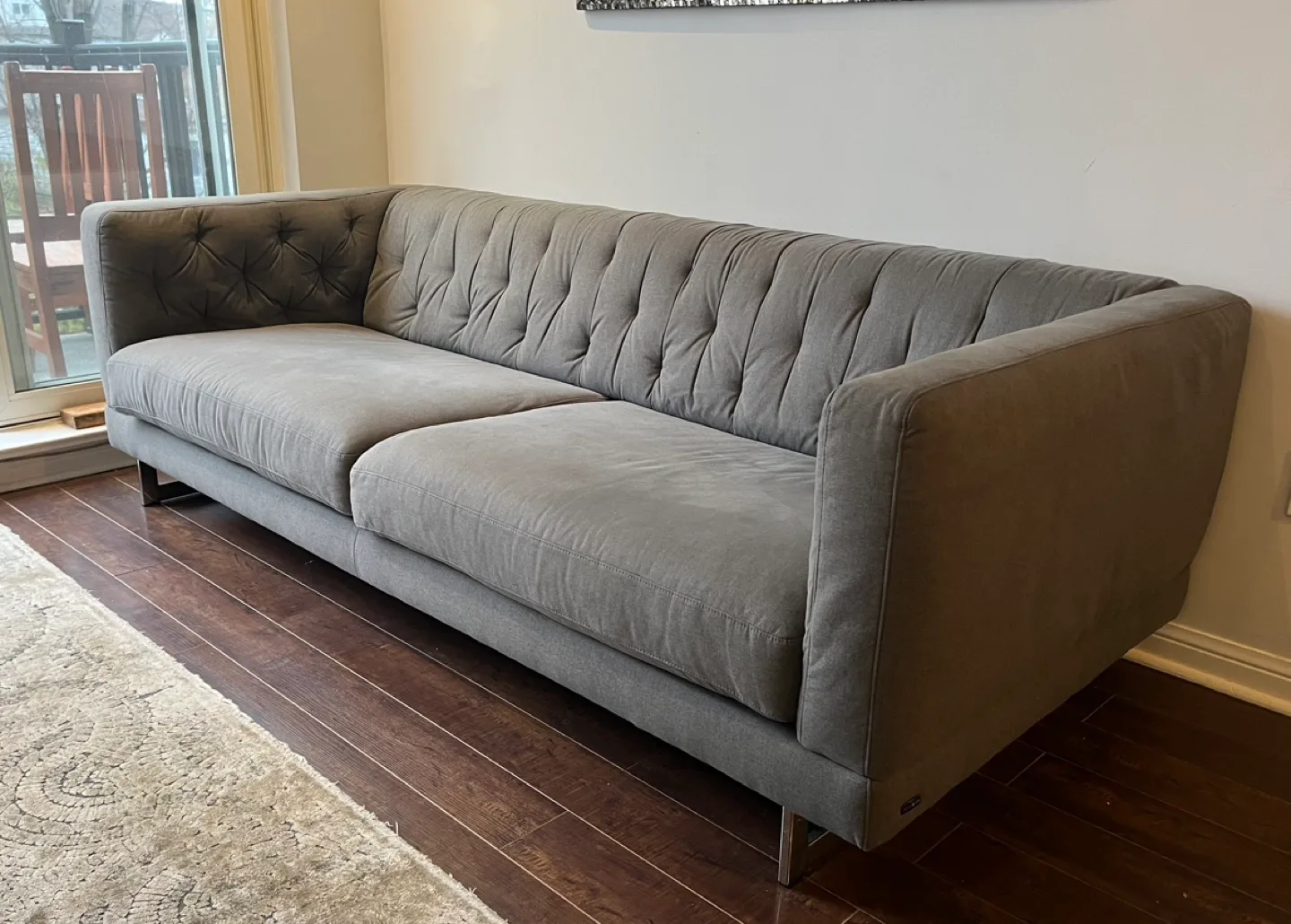 Grey Tufted Sofa thumbnail