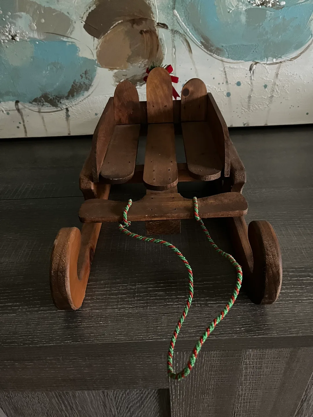 Vintage Wooden Sleigh Ornament image indicator(3)