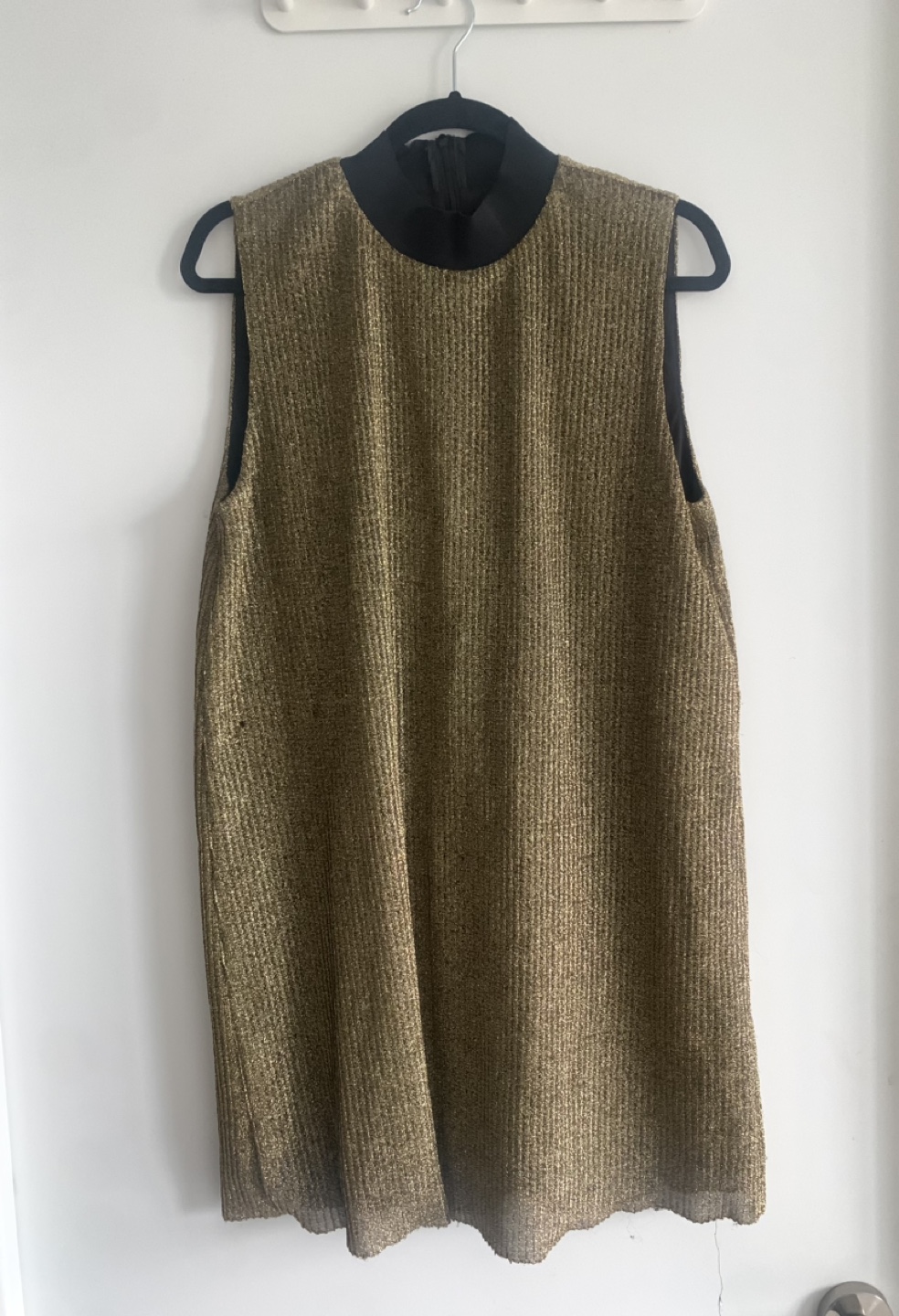 Gold Mock Neck Sleeveless Top - photo 2