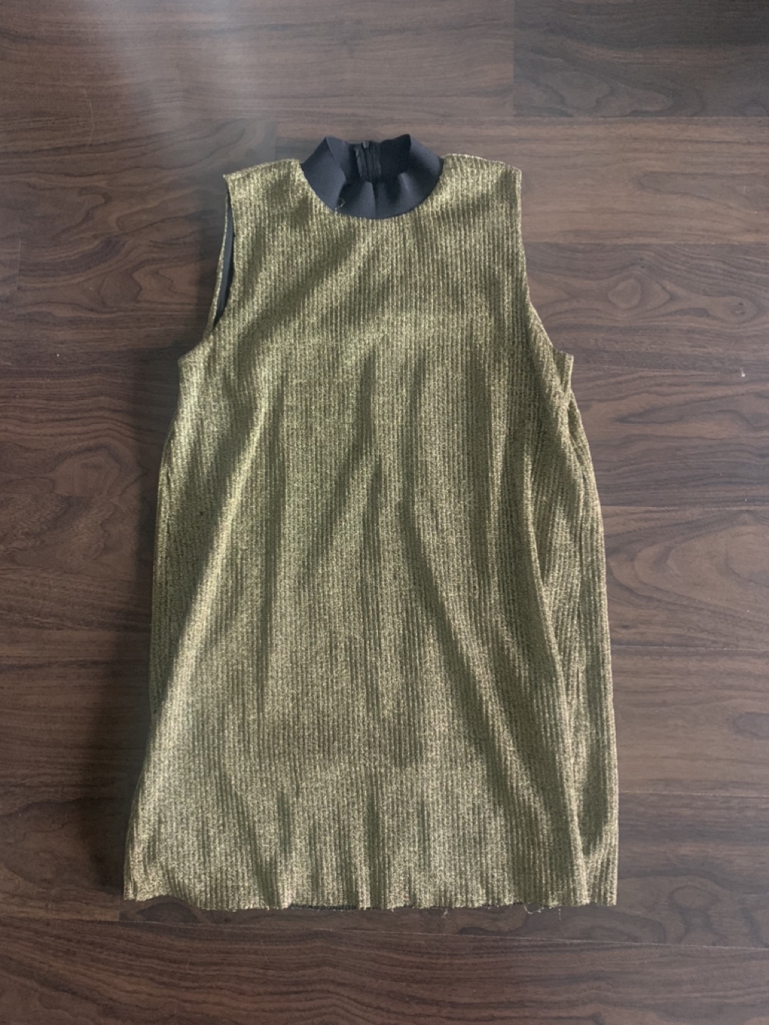 Gold Mock Neck Sleeveless Top