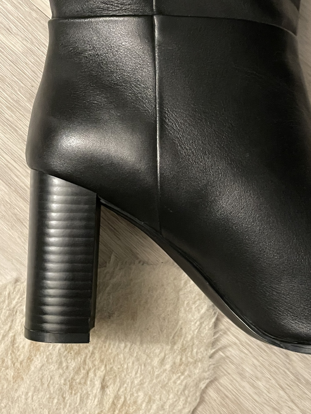 Black Leather Knee-High Boots - photo 4