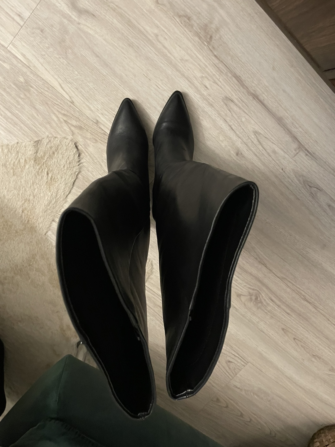 Black Leather Knee-High Boots - photo 3