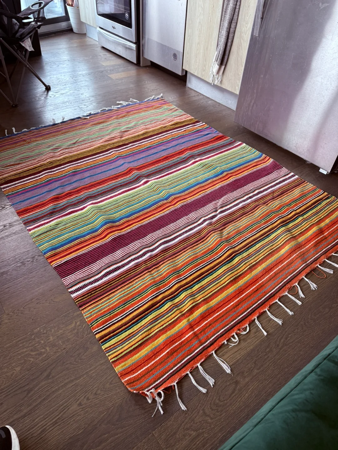 Multicoloured Striped Rug thumbnail