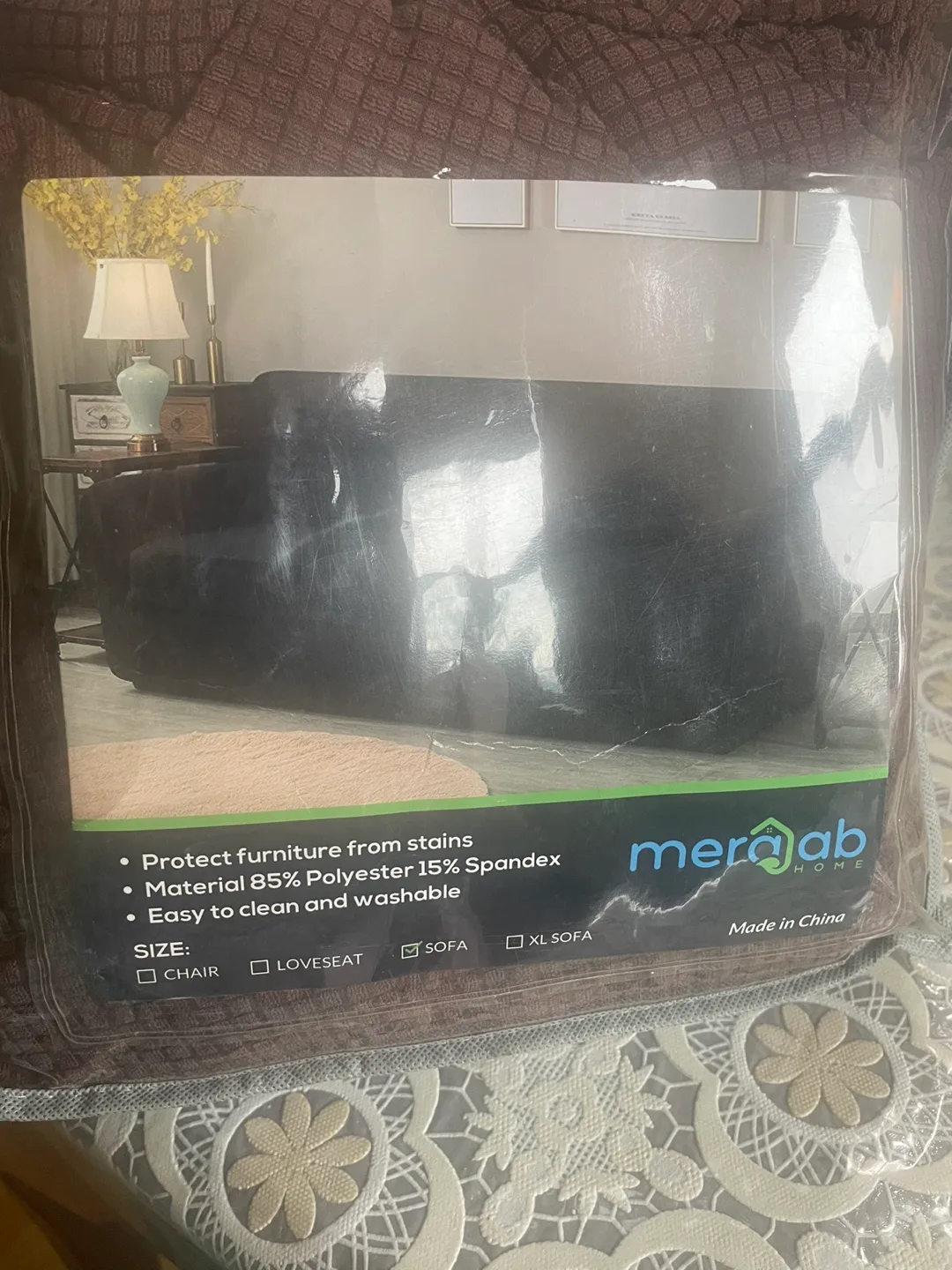 Sofa Cover - Brown - Sofa Size image indicator(2)