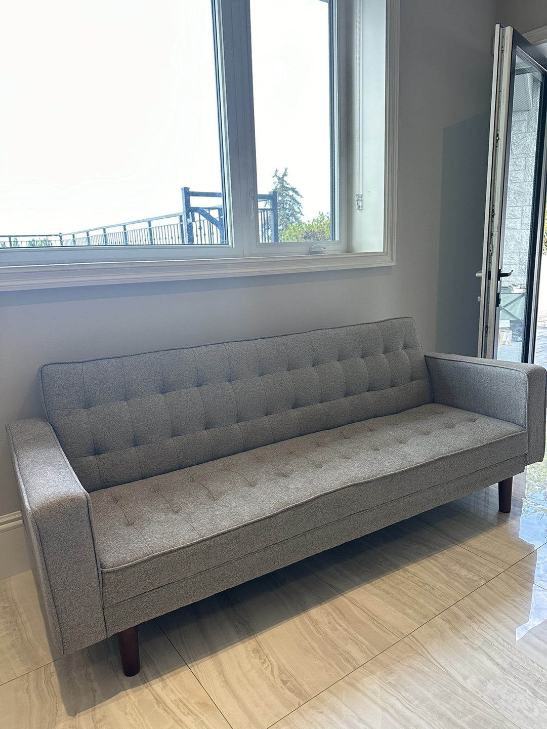 Grey Futon Sofa