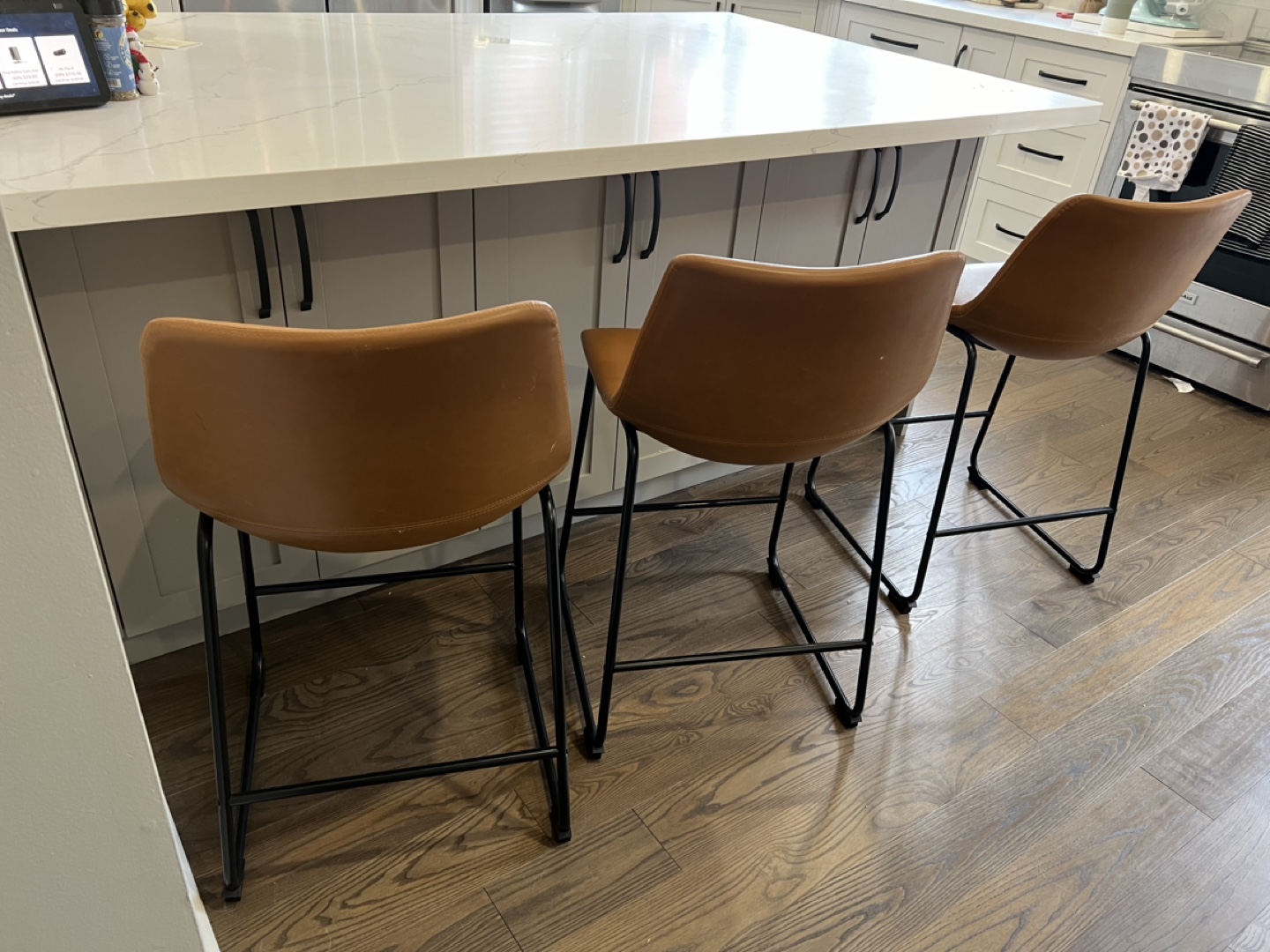 Set of 3 Counter Height Bar Stools - photo 2