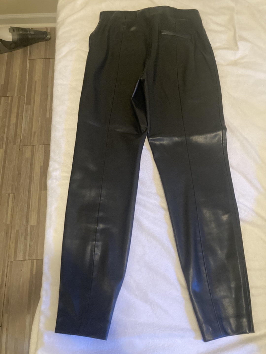 Black Faux Leather Pants - photo 2