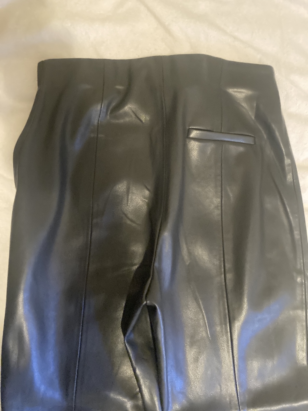 Black Faux Leather Pants - photo 3