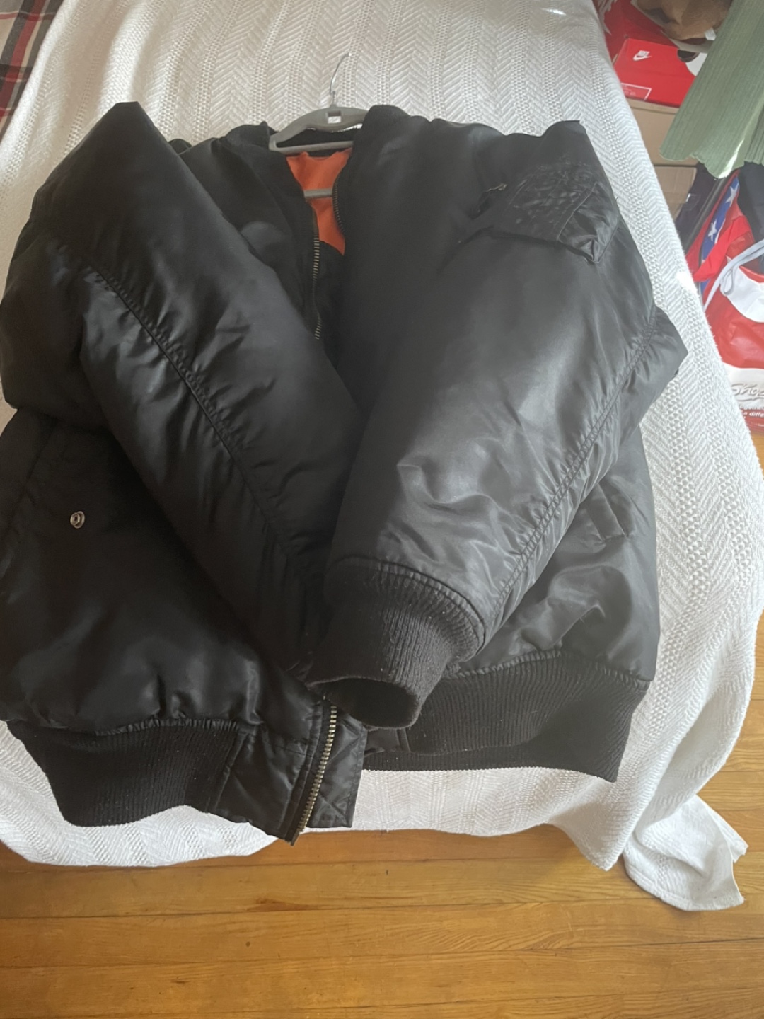 Black Alpha Industries MA-1 Bomber Jacket - photo 3