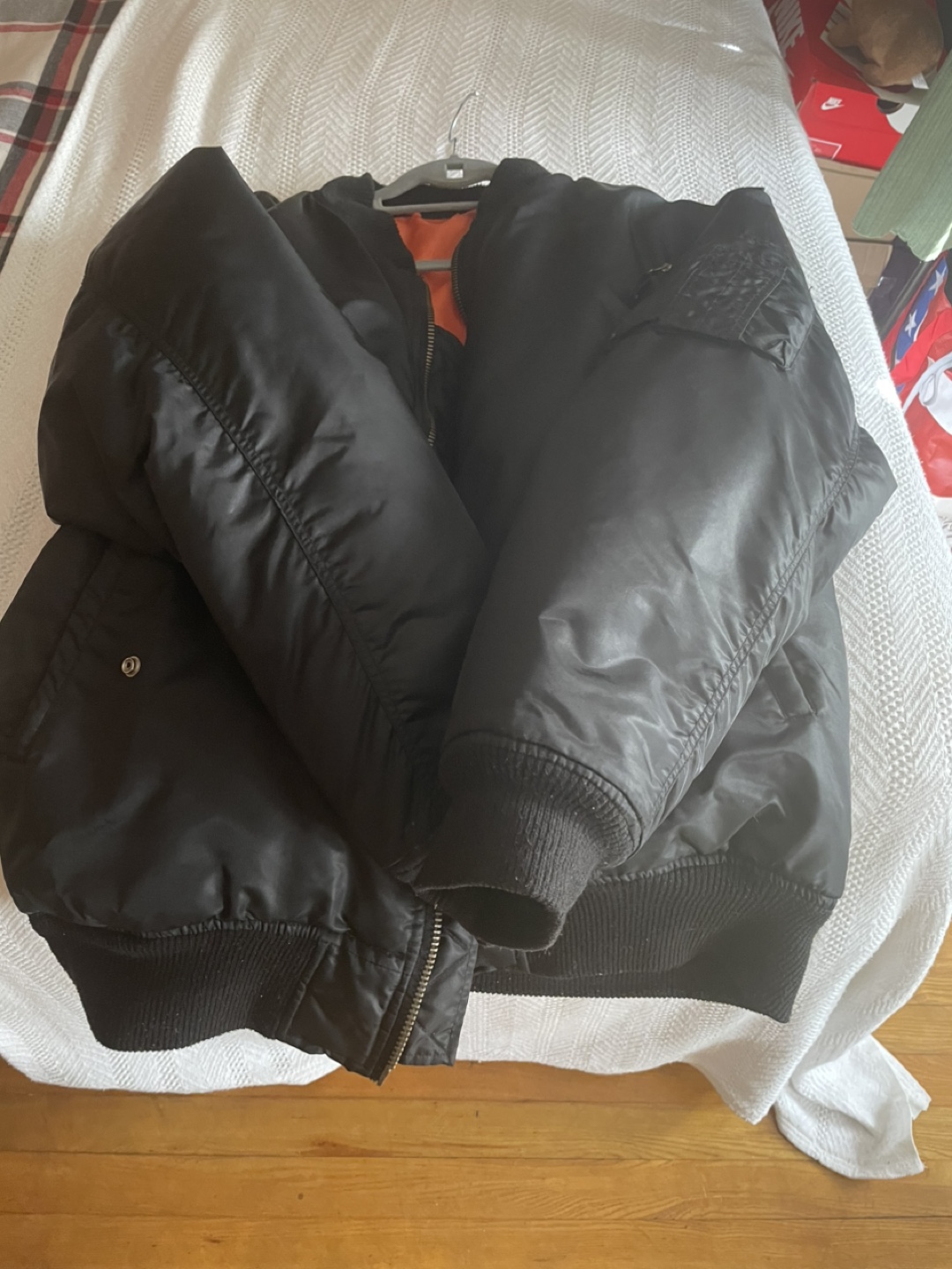 Black Alpha Industries MA-1 Bomber Jacket - photo 2