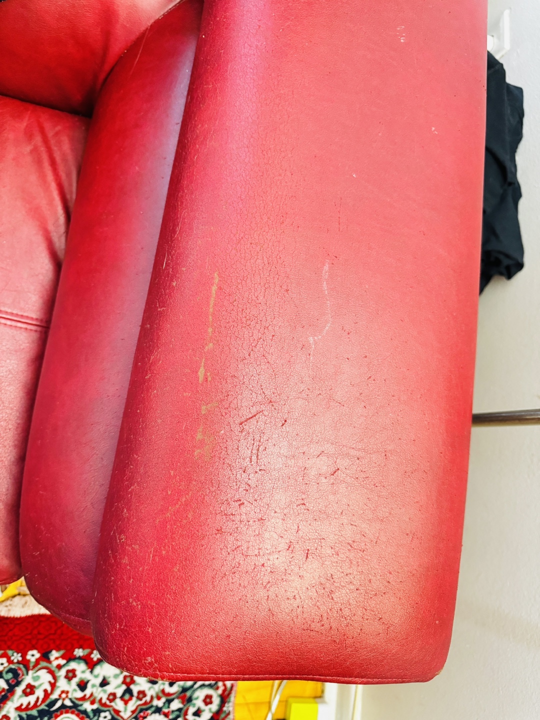 Red Leather Sectional Sofa - photo 3