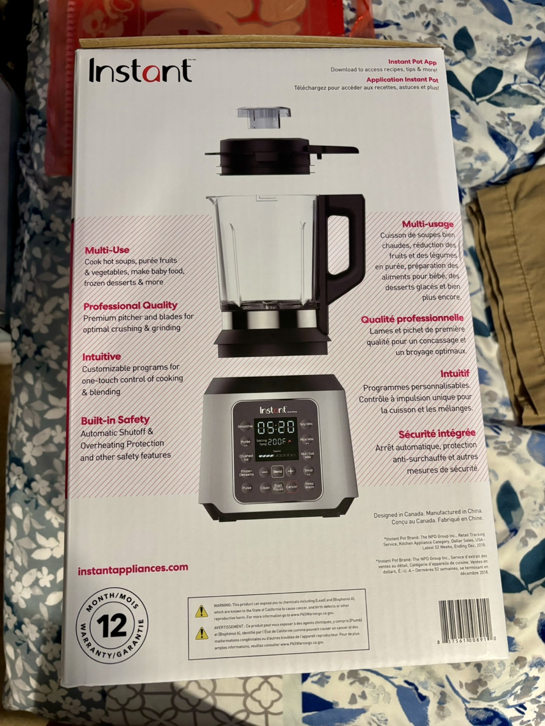 Instant Ace Nova Cooking & Beverage Blender - photo 2