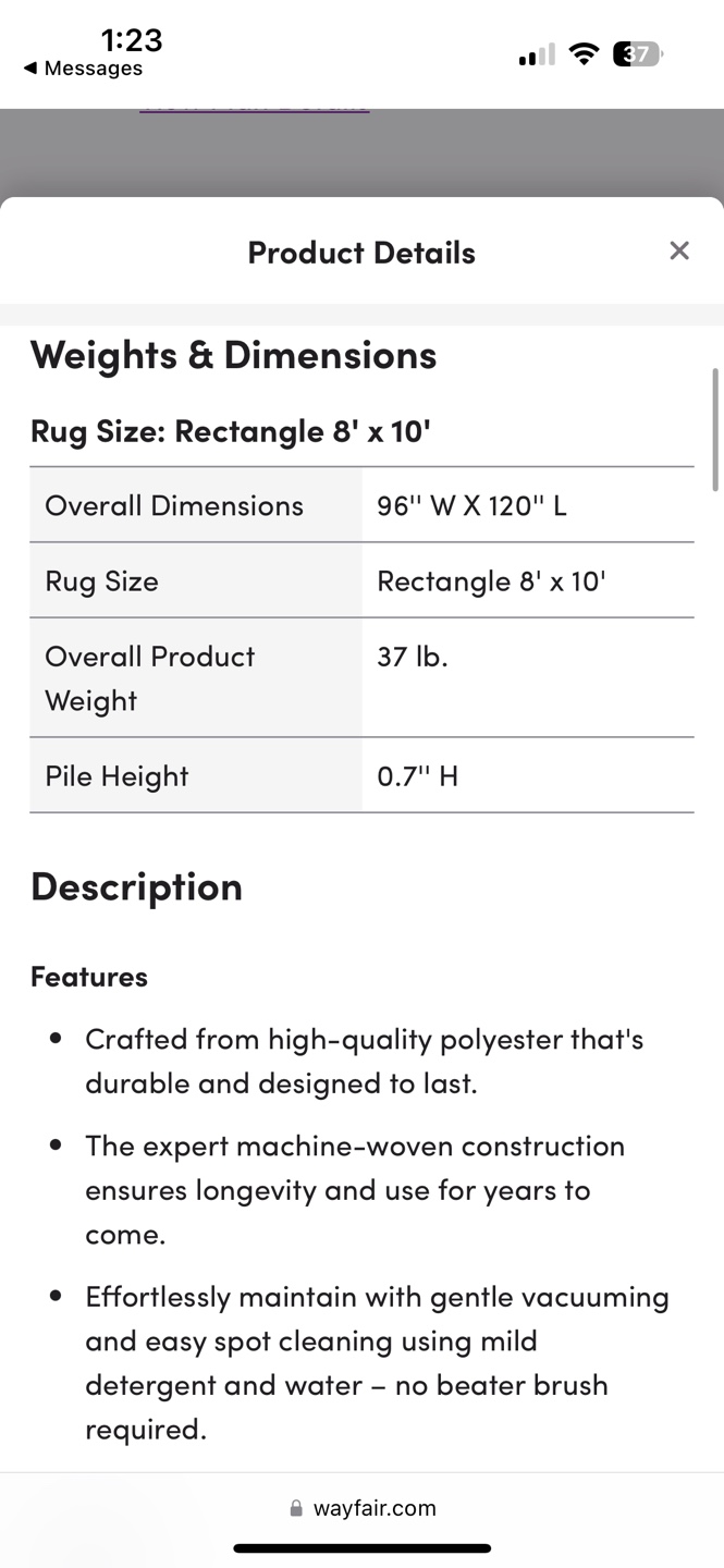 8' x 10' Abstract Area Rug - photo 4