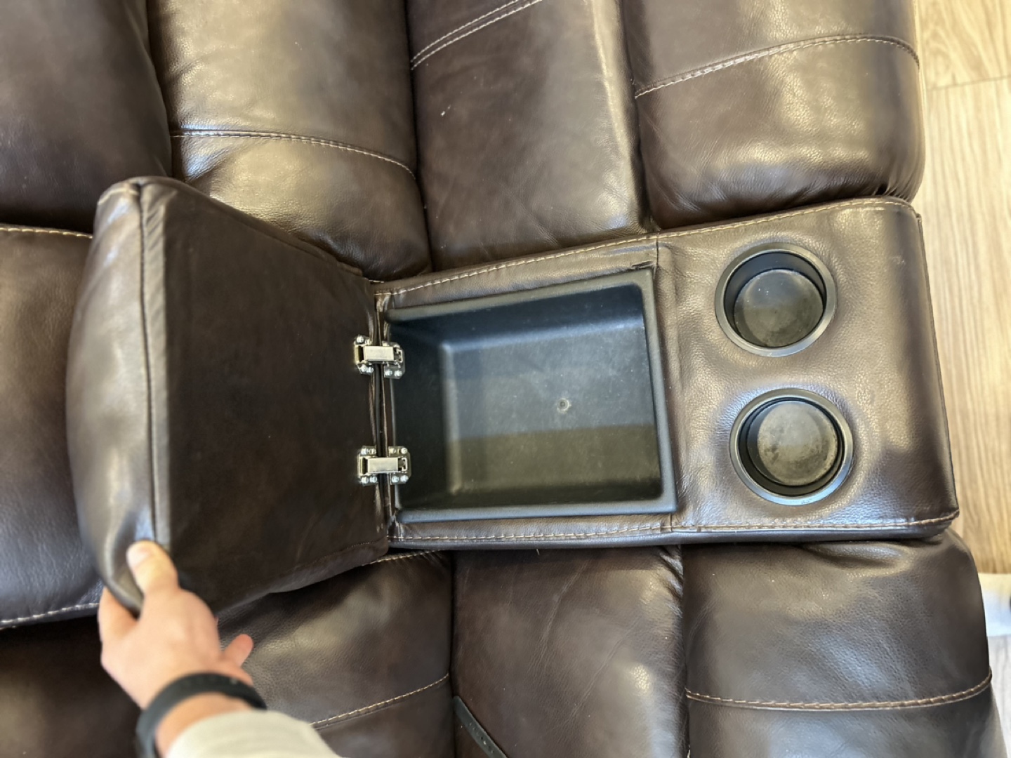 Reclining Leather Love Seat - photo 5