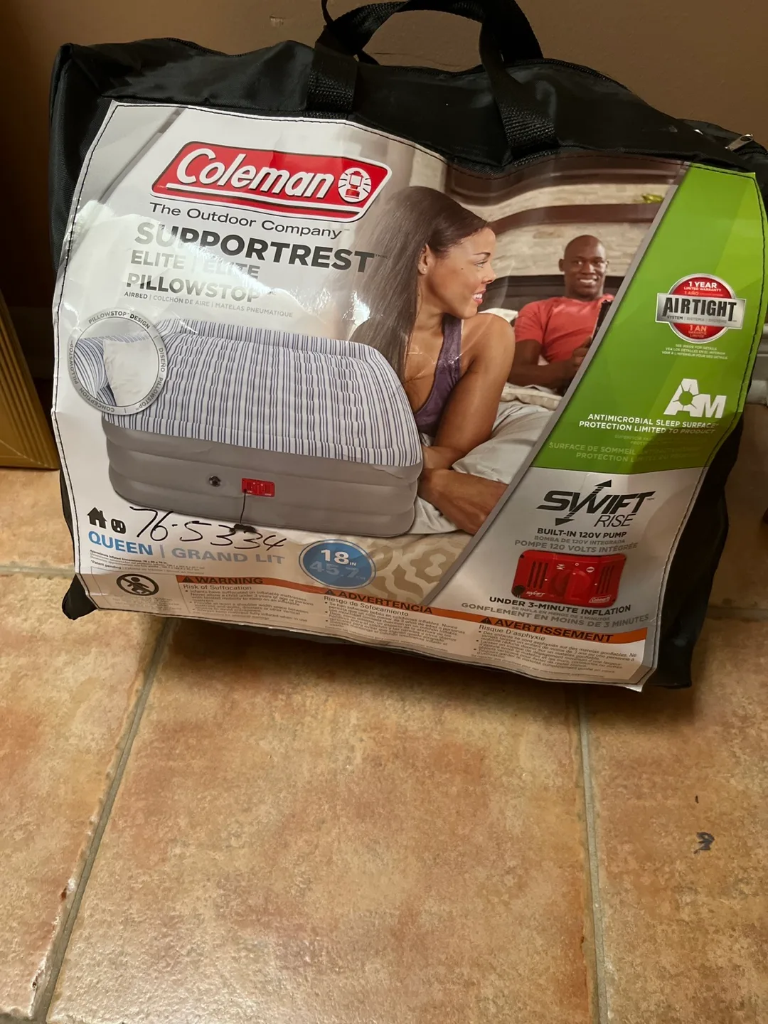 Coleman Supportrest Elite Pillowstop Airbed Queen Size thumbnail