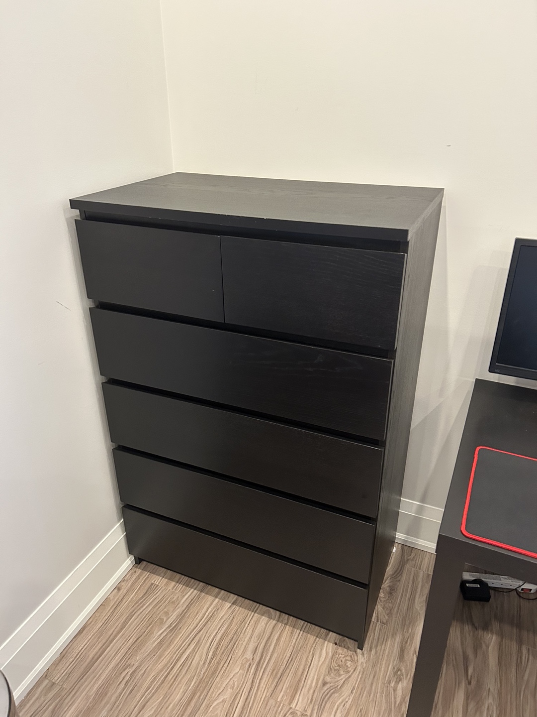IKEA MALM 6-Drawer Dresser - Black