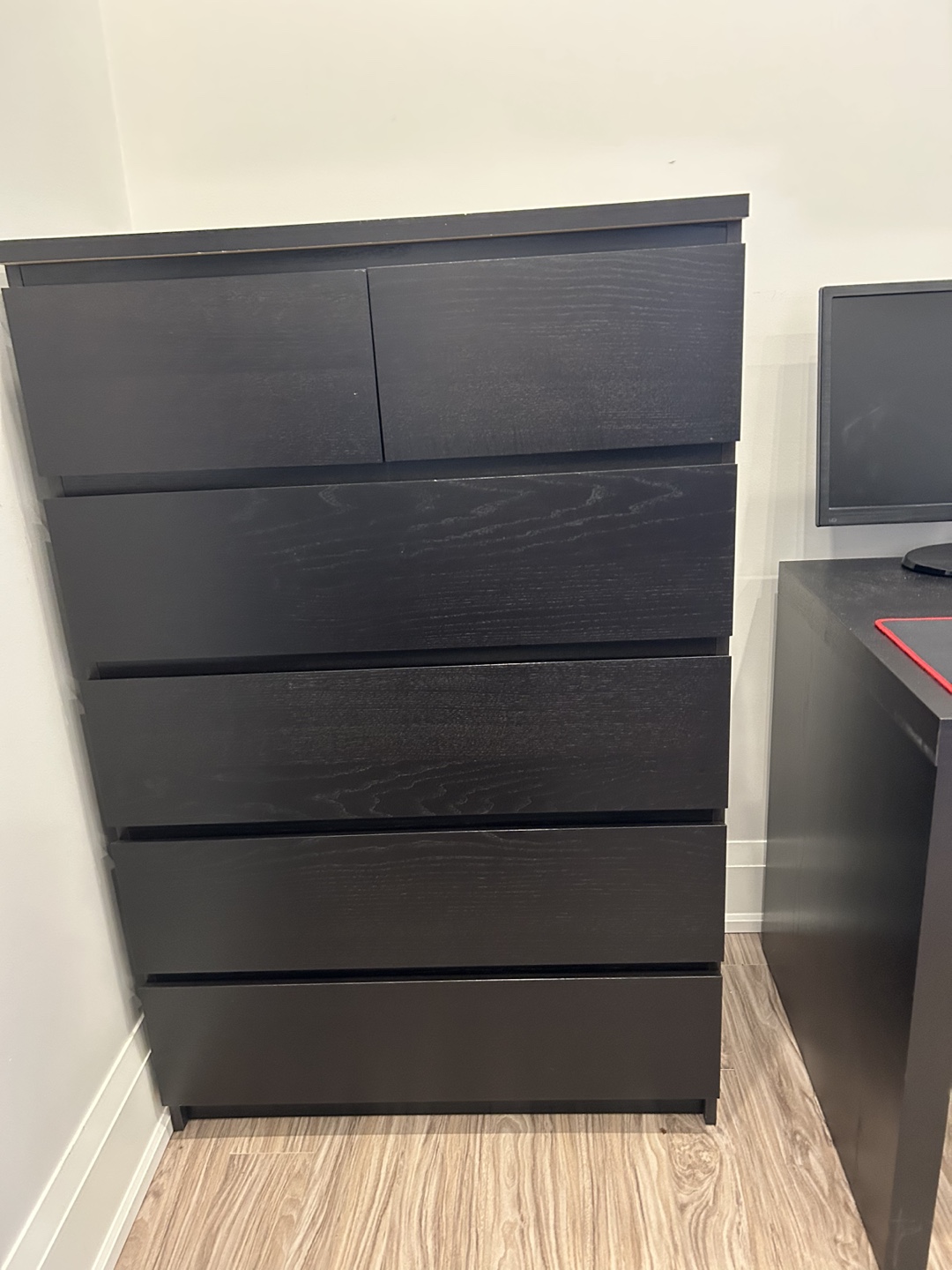 IKEA MALM 6-Drawer Dresser - Black - photo 4