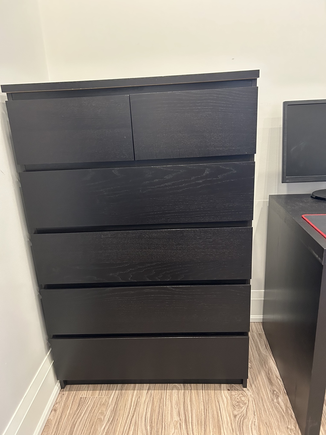 IKEA MALM 6-Drawer Dresser - Black - photo 3