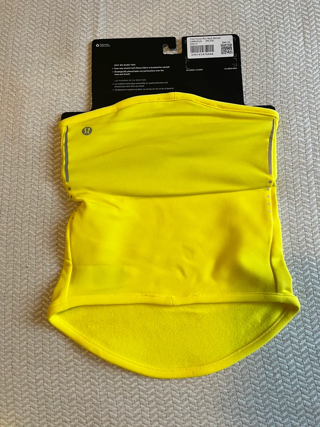 Lululemon Cold Terrain Run Neck Warmer - Yellow image indicator(2)