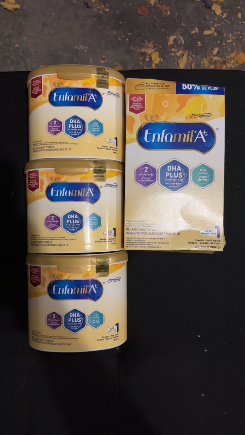 Enfamil A+ Infant Formula Stage 1 Powder - 3 Cans