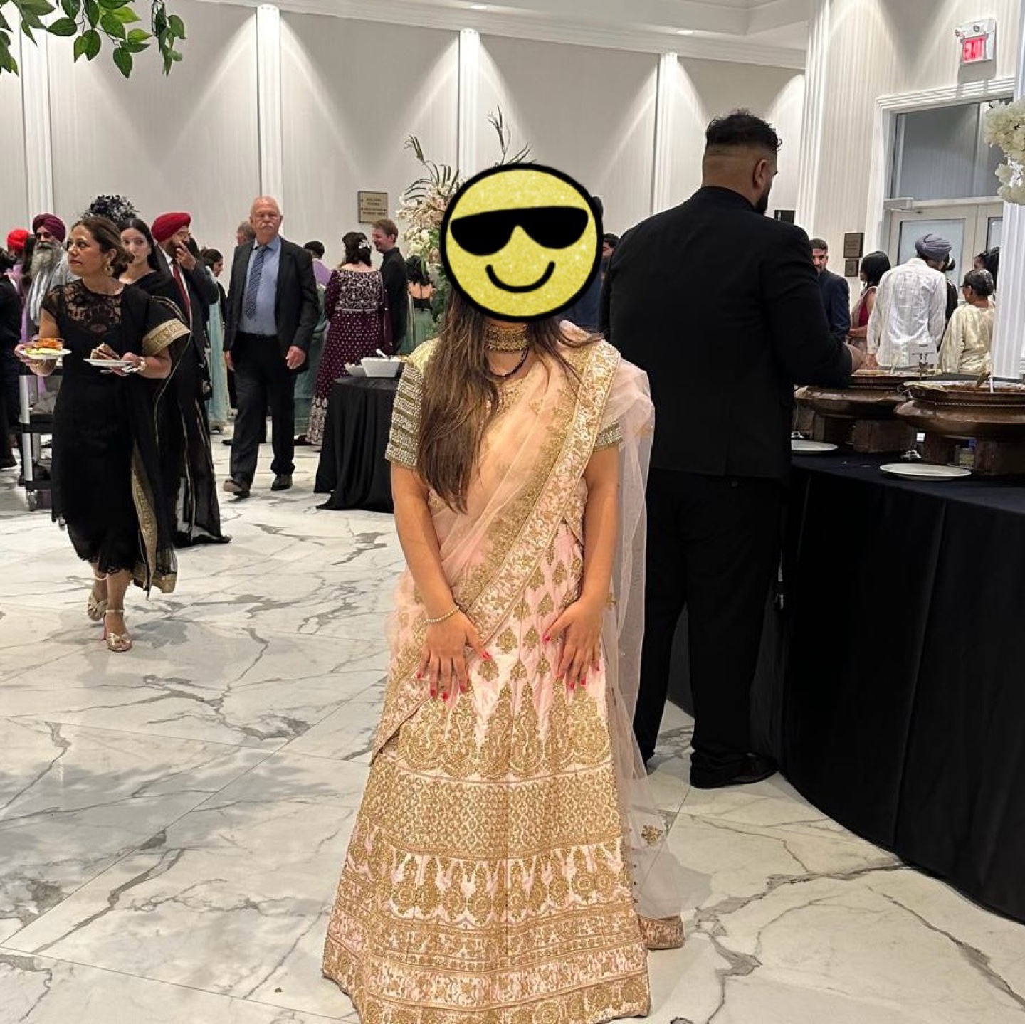 Pink and Gold Indian Lehenga
