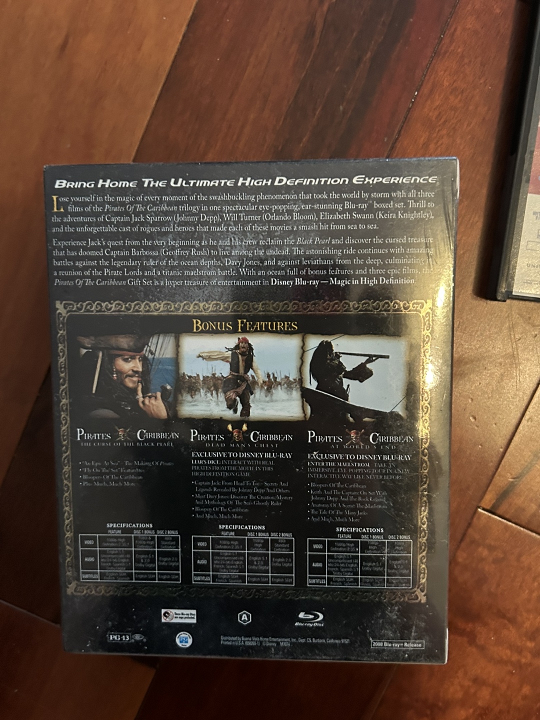 Pirates of the Caribbean Blu-Ray 3 Movie Collection - photo 2