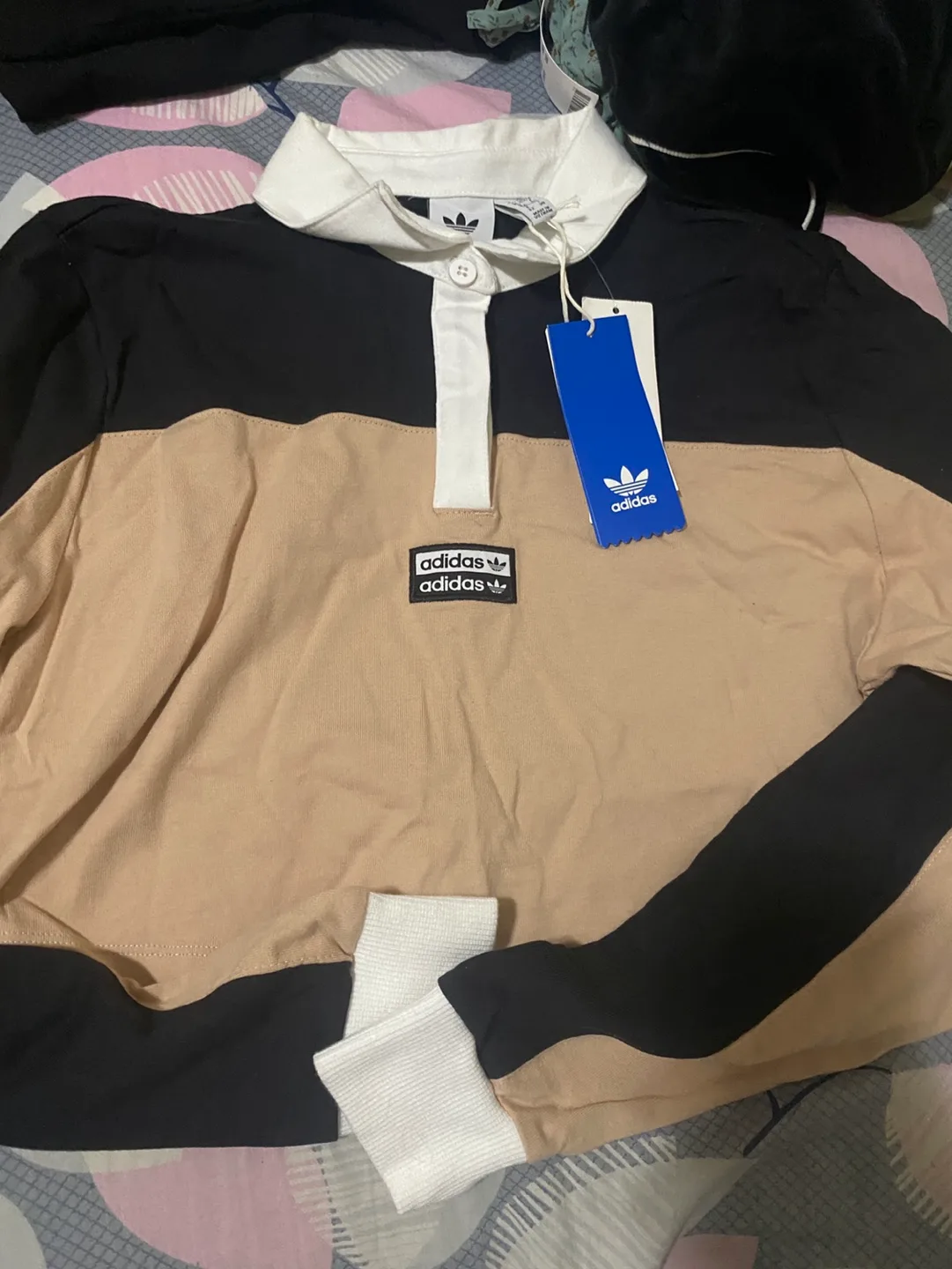 Adidas Cropped Polo Long Sleeve Shirt (XS) image indicator(2)