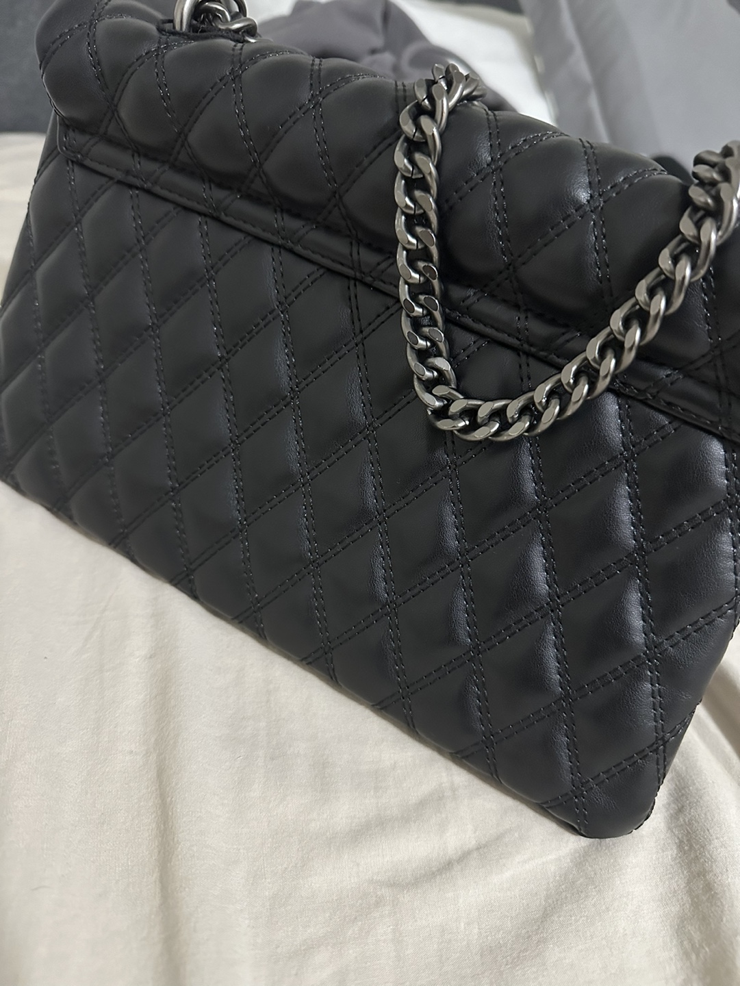 Black Quilted Chain Bag