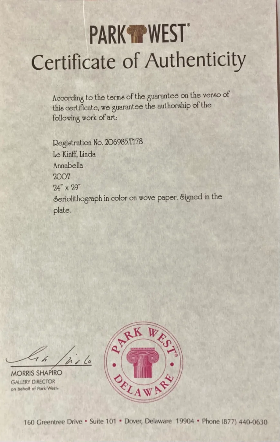 ✨Le Kniff, seriolithograph Annabella image indicator(3)