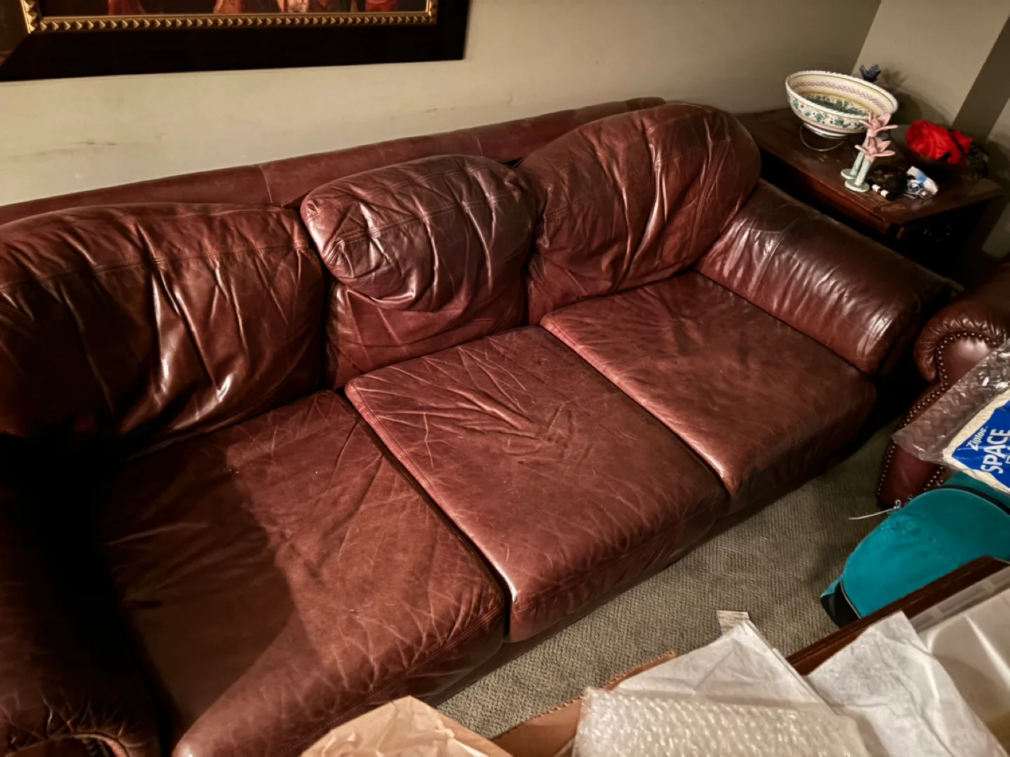 Brown Leather Sofa thumbnail