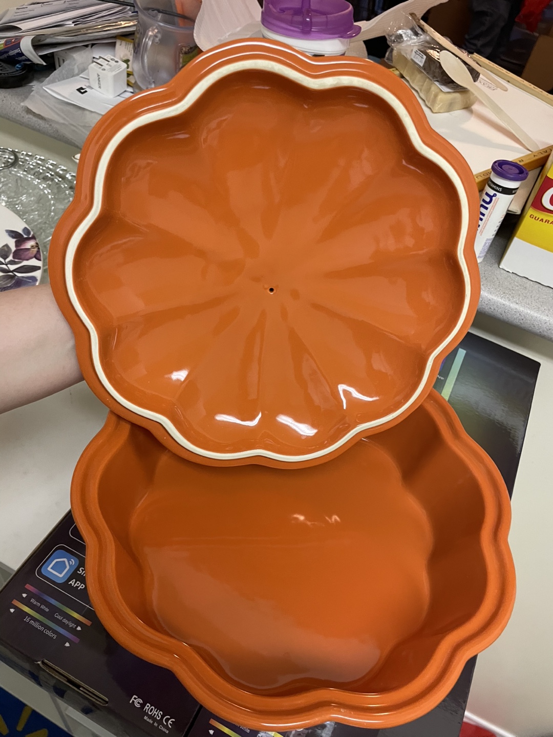 Pumpkin Shaped Ceramic Casserole Dish - photo 2