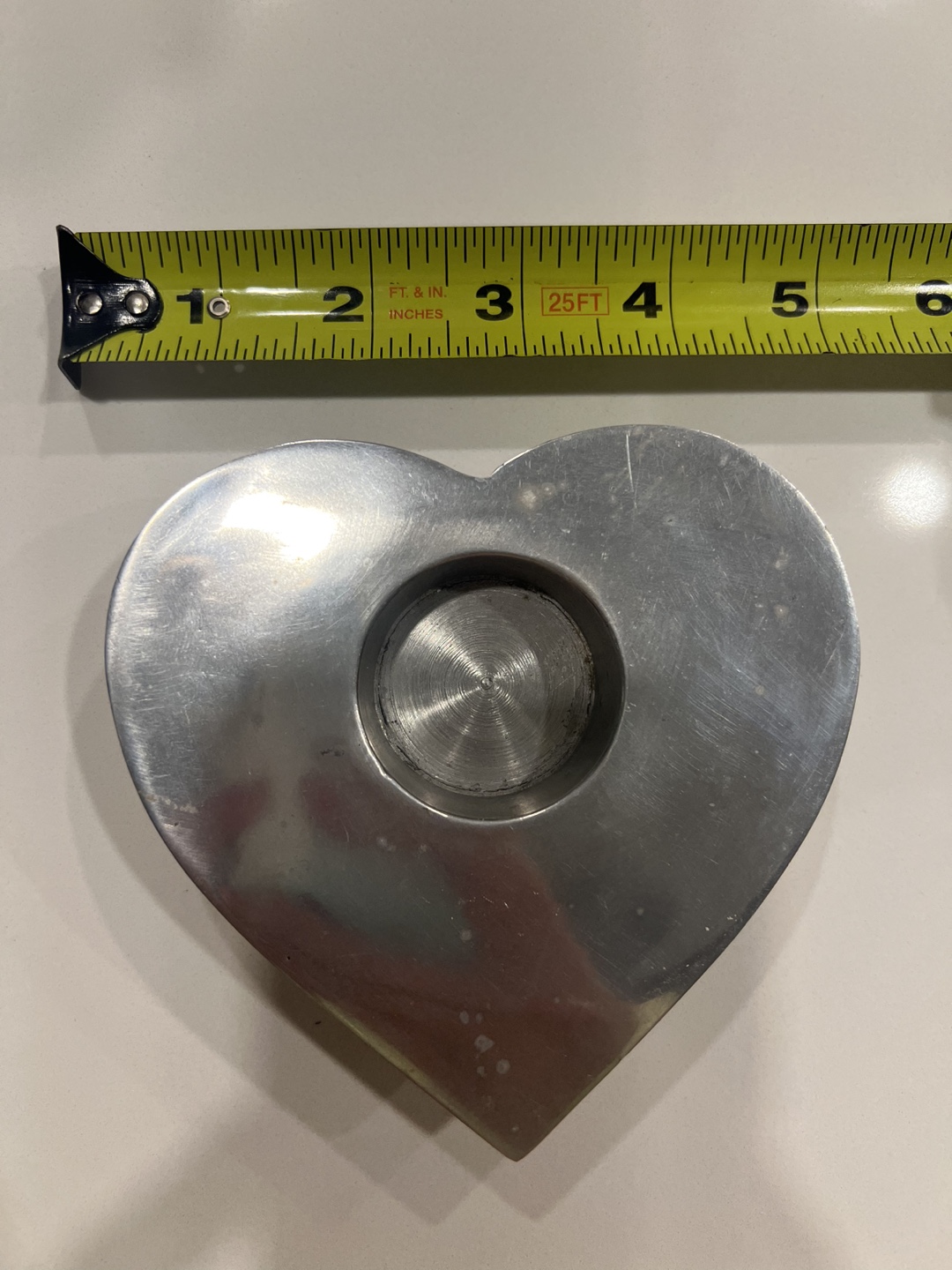 Silver Heart Shaped Tea Light Holder - photo 4
